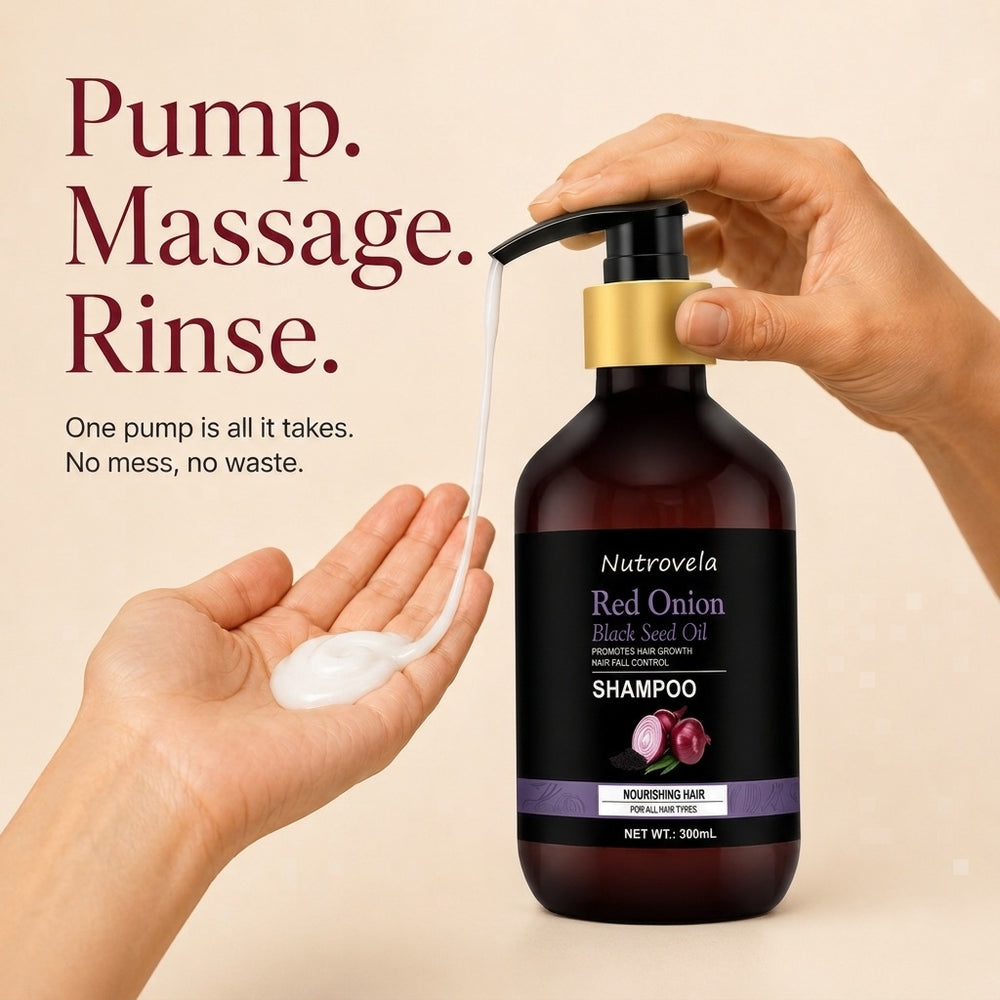 Nutrovela Onion Shampoo for Hair Loss & Thinning Hair